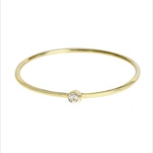 Jennifer Meyer 18k Gold Thin Diamond Ring